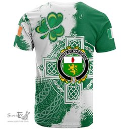 Irish House of MACGENIS Coat of Arms Irish Family Crest T Shirt Irish Celtic Cross T Shirt
