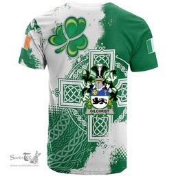 Irish Gilchrist or McGilchrist Coat of Arms Irish Family Crest T Shirt Irish Celtic Cross T Shirt