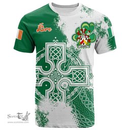 Irish Gilbert Coat of Arms Irish Family Crest T Shirt Irish Celtic Cross T Shirt