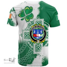 Irish House of O CAHAN KEANE Coat of Arms Irish Family Crest T Shirt Irish Celtic Cross T Shirt