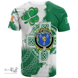 Irish House of MACCOLGAN Coat of Arms Irish Family Crest T Shirt Irish Celtic Cross T Shirt