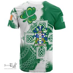 Irish Lanigan or O Lenigan Coat of Arms Irish Family Crest T Shirt Irish Celtic Cross T Shirt