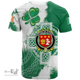 Irish House of O FRIEL Coat of Arms Irish Family Crest T Shirt Irish Celtic Cross T Shirt