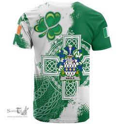 Irish Nagle Coat of Arms Irish Family Crest T Shirt Irish Celtic Cross T Shirt