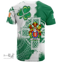 Irish Meara or O Mara Coat of Arms Irish Family Crest T Shirt Irish Celtic Cross T Shirt