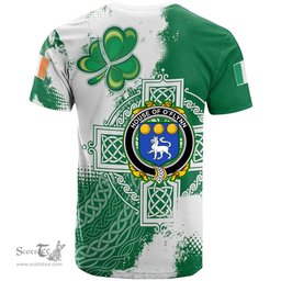 Irish House of O FLYNN Coat of Arms Irish Family Crest T Shirt Irish Celtic Cross T Shirt