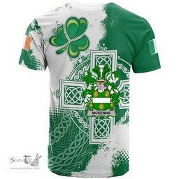 Irish McKenna or Kennagh Coat of Arms Irish Family Crest T Shirt Irish Celtic Cross T Shirt