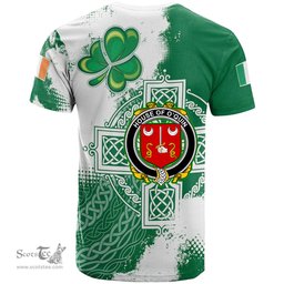 Irish House of O QUIN Thomond Coat of Arms Irish Family Crest T Shirt Irish Celtic Cross T Shirt