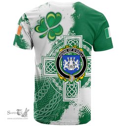Irish House of O KELLY Coat of Arms Irish Family Crest T Shirt Irish Celtic Cross T Shirt