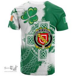 Irish House of O QUIGLEY Coat of Arms Irish Family Crest T Shirt Irish Celtic Cross T Shirt
