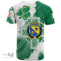 Irish House of O SHEA Coat of Arms Irish Family Crest T Shirt Irish Celtic Cross T Shirt