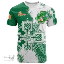 Irish McNulty Coat of Arms Irish Family Crest T Shirt Irish Celtic Cross T Shirt