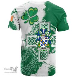 Irish Smith or Smyth Coat of Arms Irish Family Crest T Shirt Irish Celtic Cross T Shirt