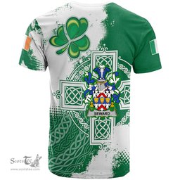 Irish Seward Coat of Arms Irish Family Crest T Shirt Irish Celtic Cross T Shirt