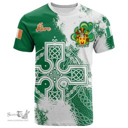 Irish Worthing Coat of Arms Irish Family Crest T Shirt Irish Celtic Cross T Shirt