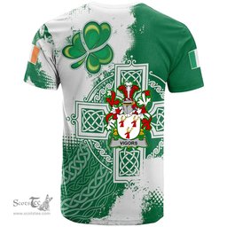 Irish Vigors Coat of Arms Irish Family Crest T Shirt Irish Celtic Cross T Shirt