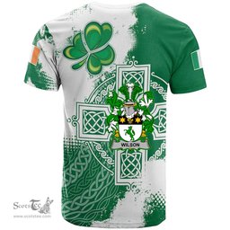 Irish Wilson Coat of Arms Irish Family Crest T Shirt Irish Celtic Cross T Shirt