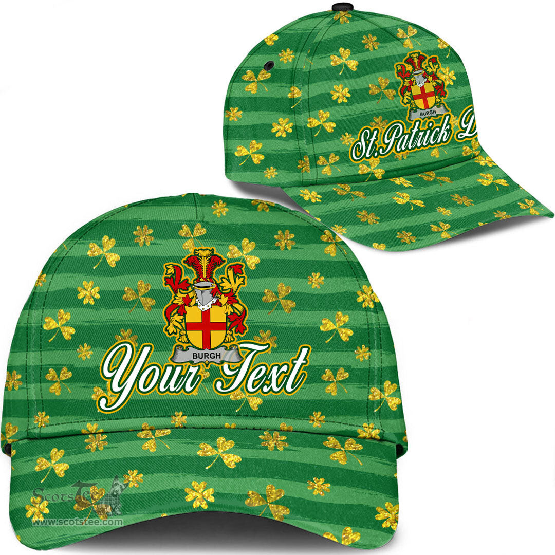 Irish Burgh Coat Of Arms Family Crest Personalized Custom Ireland Cap Irish Golden Irish Shamrock