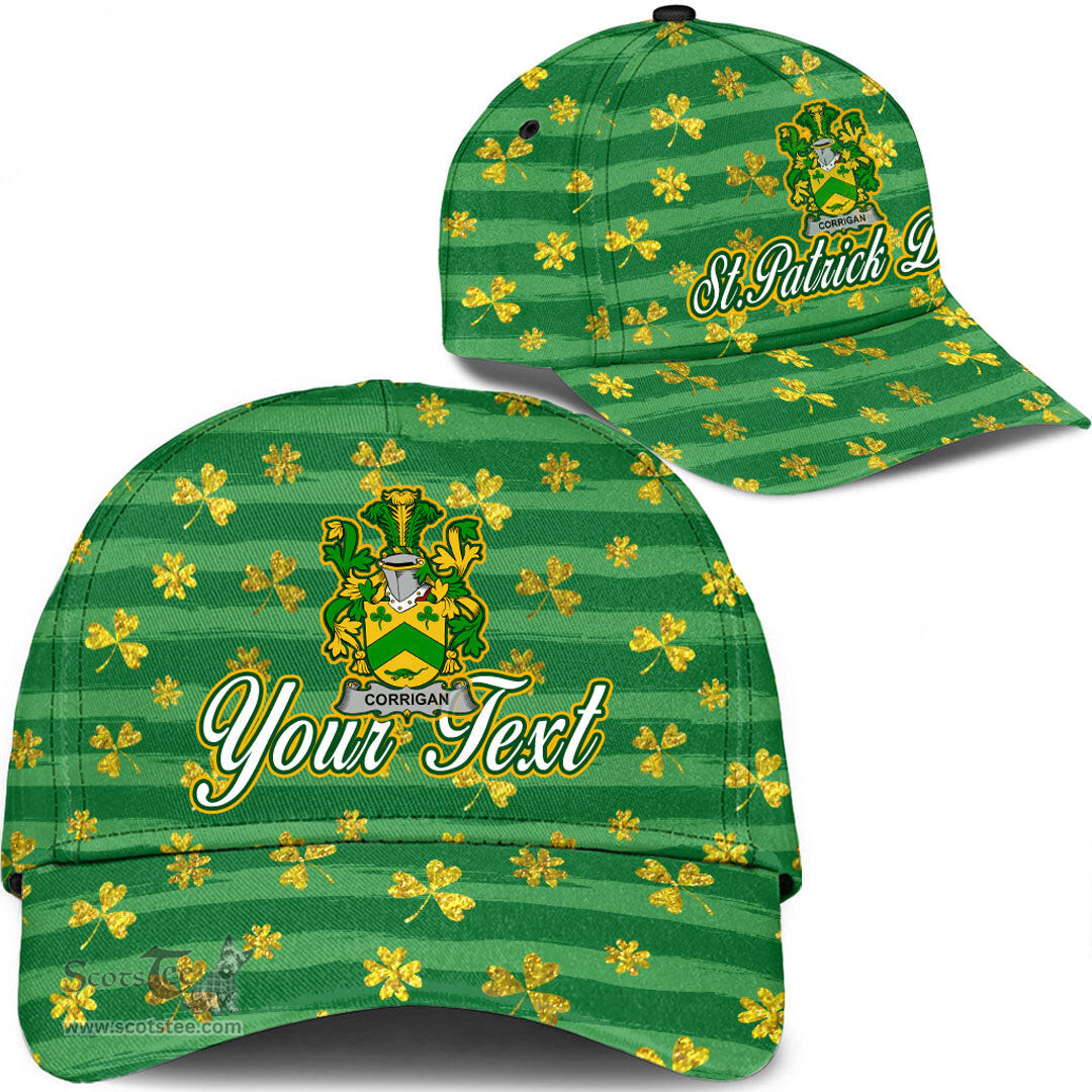 Irish Corrigan or O Corrigan Coat Of Arms Family Crest Personalized Custom Ireland Cap Irish Golden Irish Shamrock