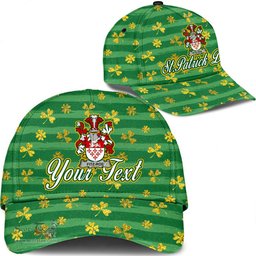 Irish Fitz Roe Coat Of Arms Family Crest Personalized Custom Ireland Cap Irish Golden Irish Shamrock