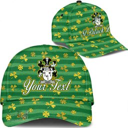 Irish Gibbs Coat Of Arms Family Crest Personalized Custom Ireland Cap Irish Golden Irish Shamrock