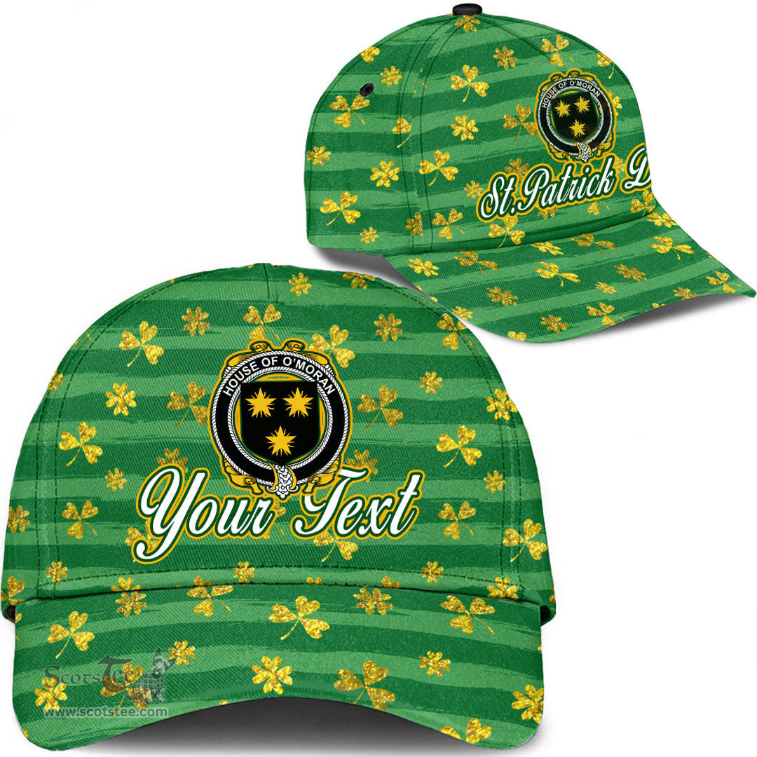 Irish House of O MORAN Coat Of Arms Family Crest Personalized Custom Ireland Cap Irish Golden Irish Shamrock