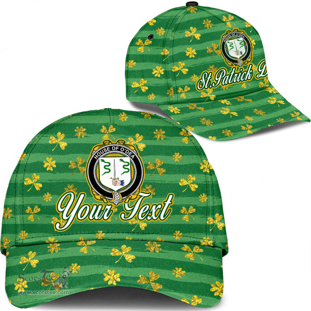 Irish House of O DEA Coat Of Arms Family Crest Personalized Custom Ireland Cap Irish Golden Irish Shamrock