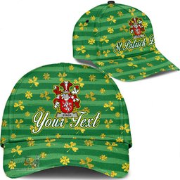 Irish Stack Coat Of Arms Family Crest Personalized Custom Ireland Cap Irish Golden Irish Shamrock