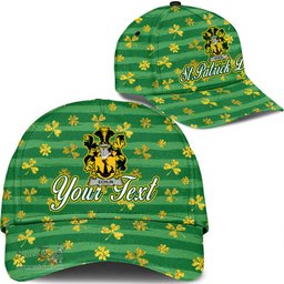 Irish Echlin Coat Of Arms Family Crest Personalized Custom Ireland Cap Irish Golden Irish Shamrock