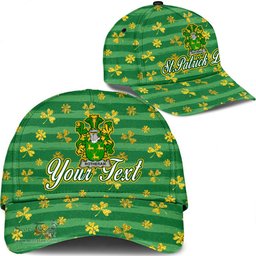 Irish Rotheram Coat Of Arms Family Crest Personalized Custom Ireland Cap Irish Golden Irish Shamrock