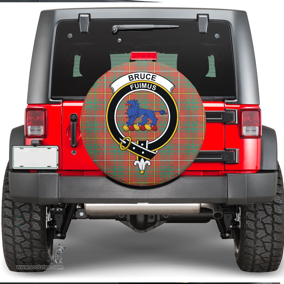 Scottish Bruce Ancient Clan Tartan Crest Spare Tire Cover - Show Your Clan Pride