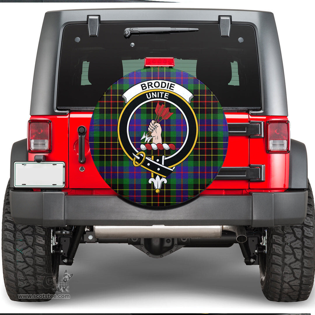Scottish Brodie Hunting Modern Clan Tartan Crest Spare Tire Cover - Show Your Clan Pride