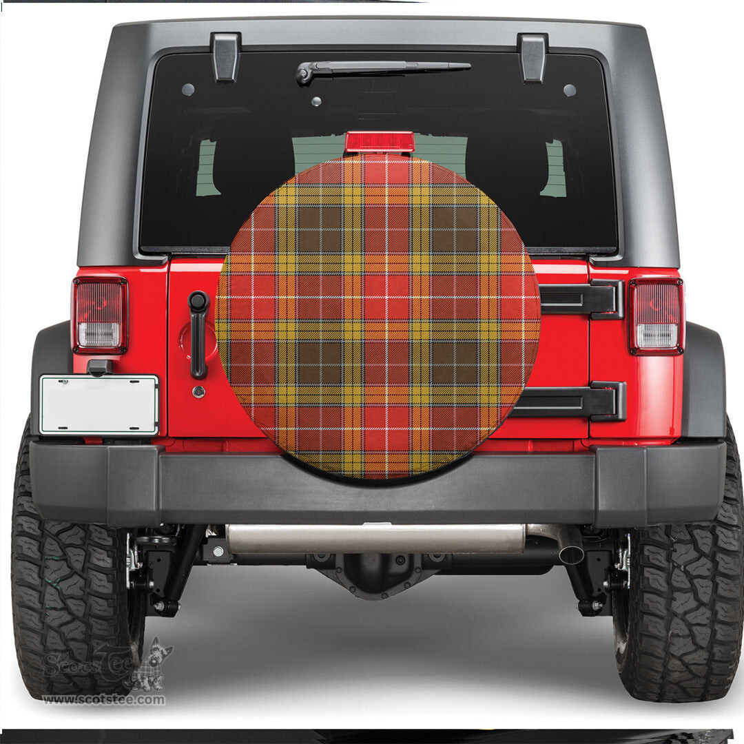 Scottish Buchanan Old Set Weathered Tartan Spare Tire Cover - Show Your Clan Pride