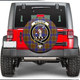 Scottish Balfour Modern Clan Tartan Crest Spare Tire Cover - Show Your Clan Pride