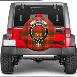 Scottish Cameron Modern Clan Tartan Crest Spare Tire Cover - Show Your Clan Pride