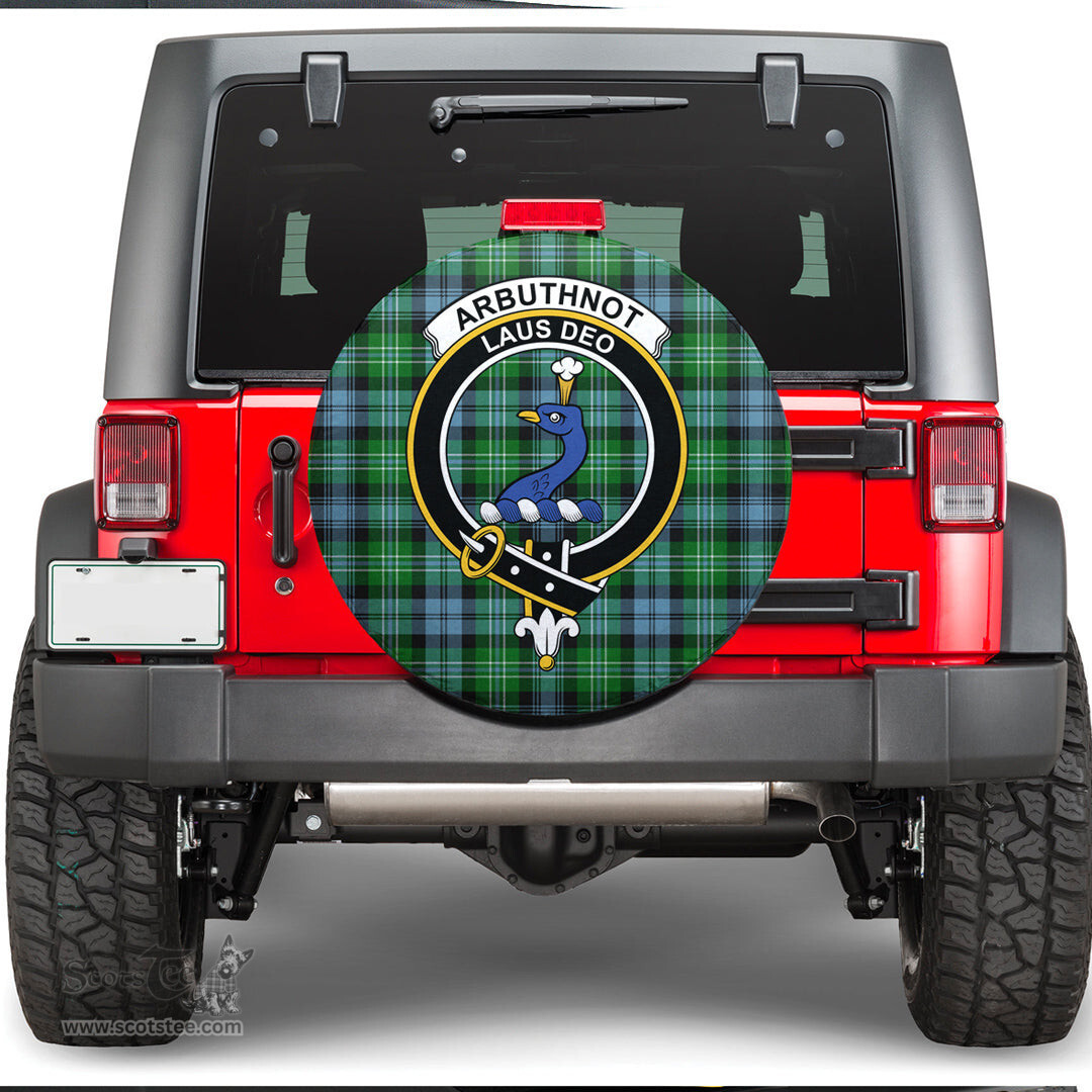 Scottish Arbuthnot Ancient Clan Tartan Crest Spare Tire Cover - Show Your Clan Pride