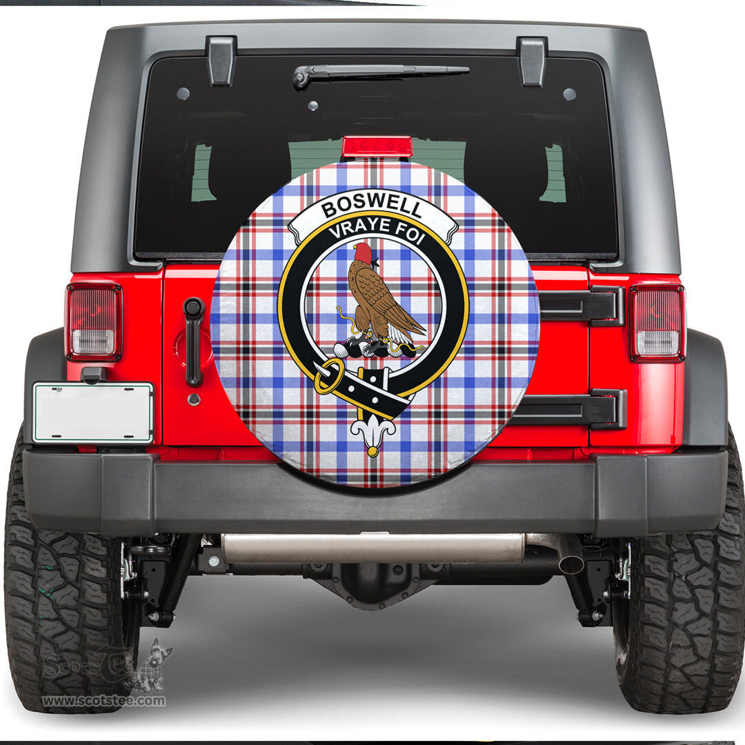 Scottish Boswell Modern Clan Tartan Crest Spare Tire Cover - Show Your Clan Pride