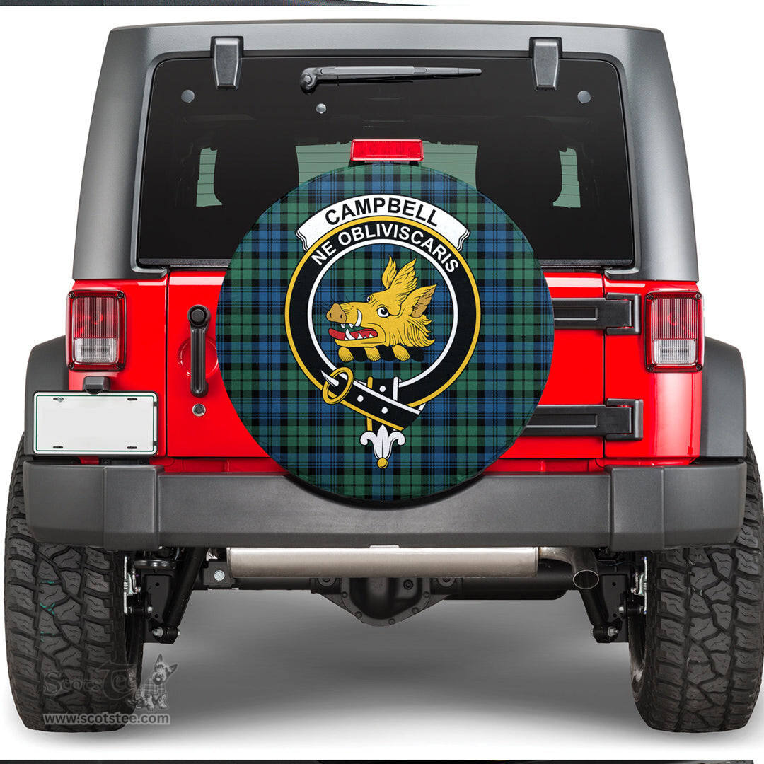 Scottish Campbell Ancient 02 Clan Tartan Crest Spare Tire Cover - Show Your Clan Pride