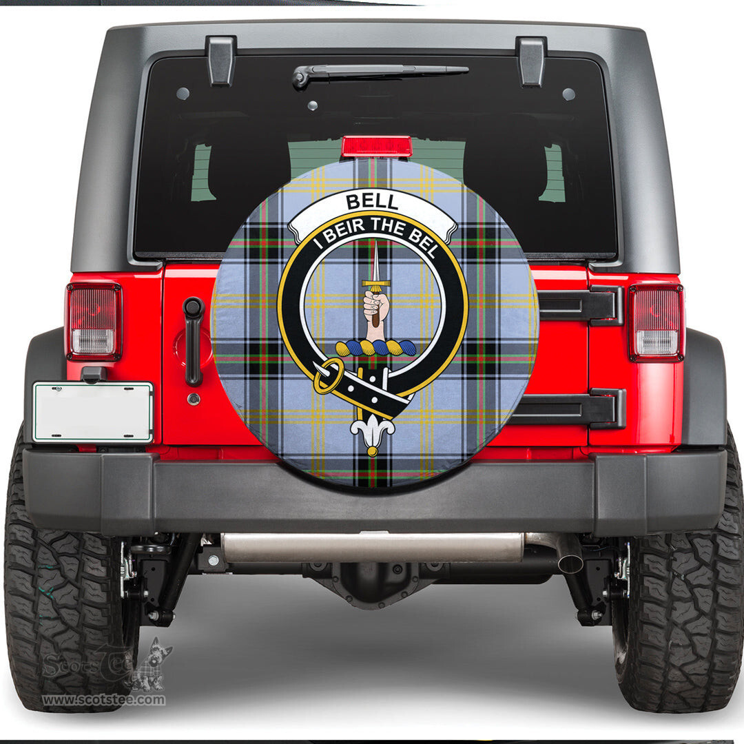 Scottish Bell of the Borders Clan Tartan Crest Spare Tire Cover - Show Your Clan Pride