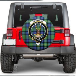 Scottish Gordon Old Ancient Clan Tartan Crest Spare Tire Cover - Show Your Clan Pride