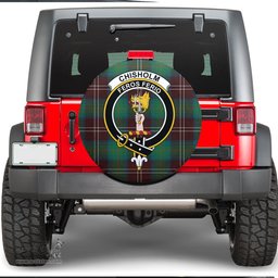 Scottish Chisholm Hunting Ancient Clan Tartan Crest Spare Tire Cover - Show Your Clan Pride