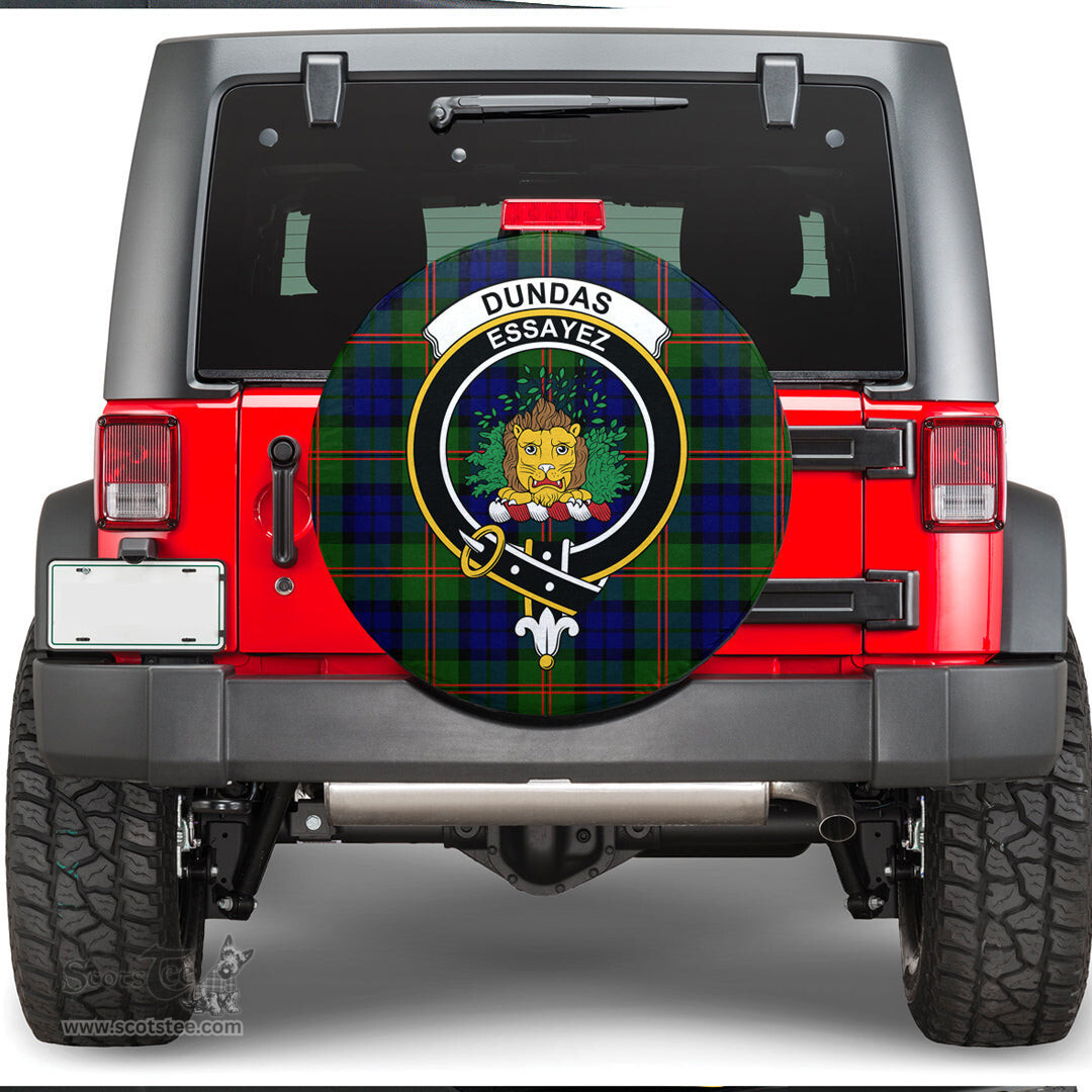 Scottish Dundas Modern 02 Clan Tartan Crest Spare Tire Cover - Show Your Clan Pride