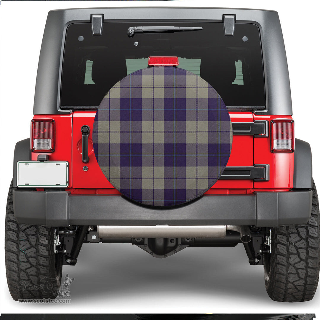 Scottish Cunningham Dress Blue Dancers Tartan Spare Tire Cover - Show Your Clan Pride