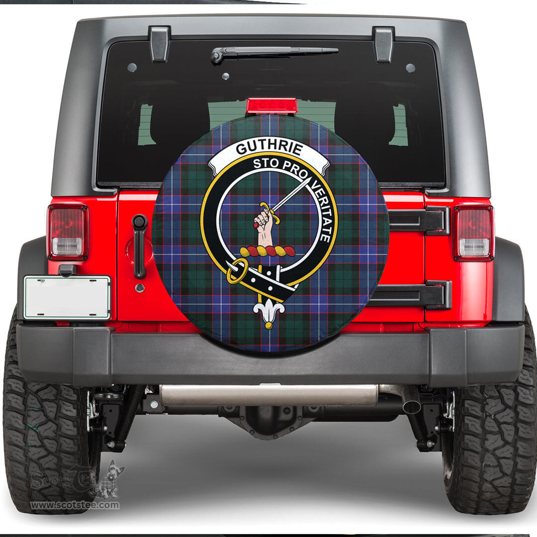 Scottish Guthrie Modern Clan Tartan Crest Spare Tire Cover - Show Your Clan Pride