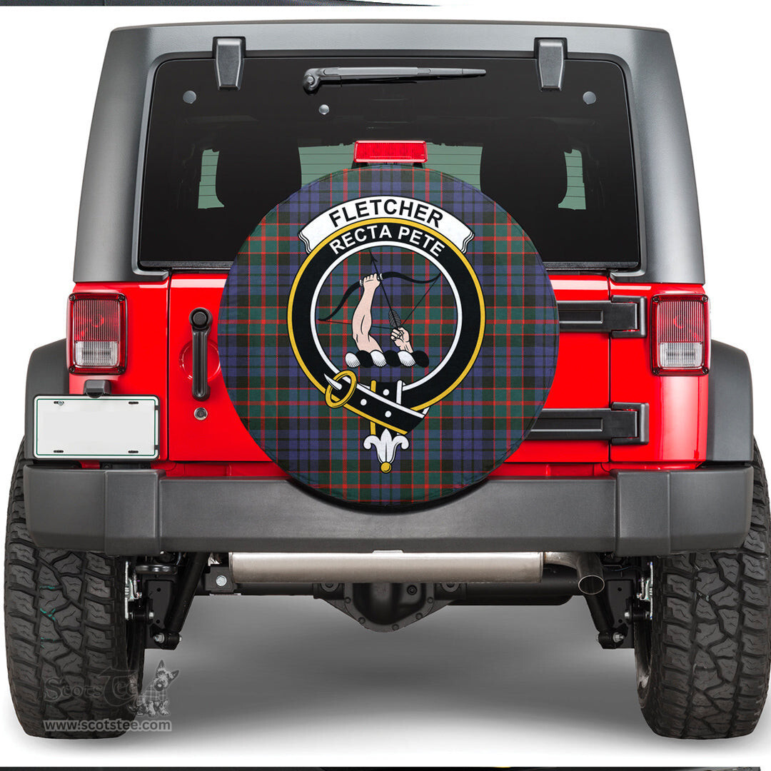 Scottish Fletcher of Dunans Clan Tartan Crest Spare Tire Cover - Show Your Clan Pride