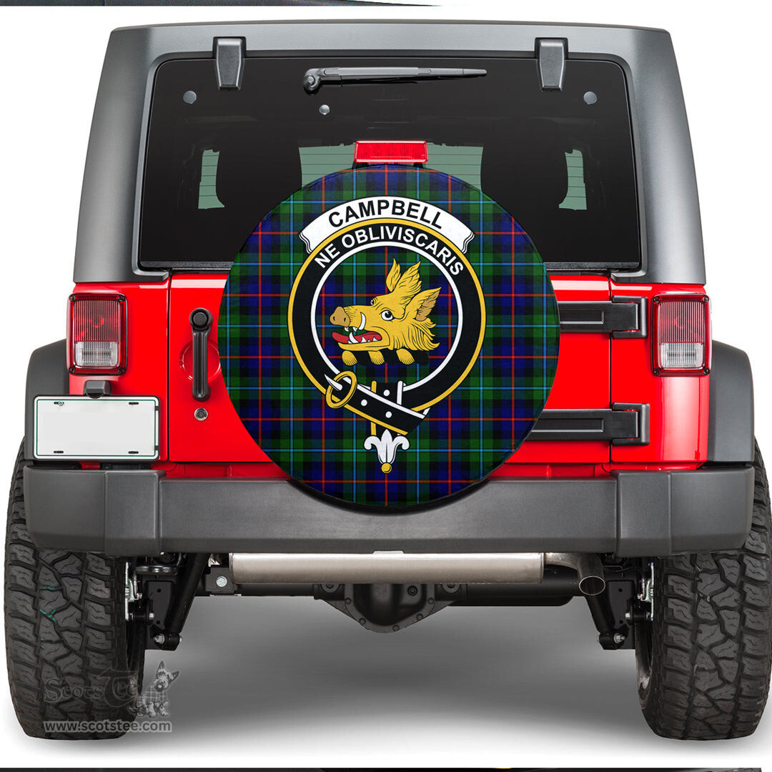 Scottish Campbell of Cawdor Modern Clan Tartan Crest Spare Tire Cover - Show Your Clan Pride