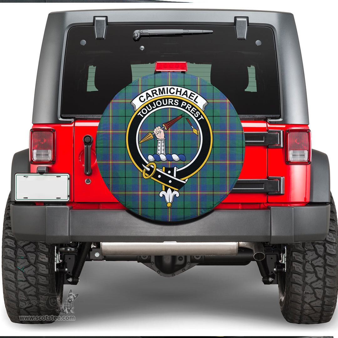 Scottish Carmichael Ancient Clan Tartan Crest Spare Tire Cover - Show Your Clan Pride