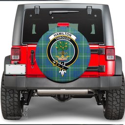 Scottish Hamilton Hunting Ancient Clan Tartan Crest Spare Tire Cover - Show Your Clan Pride