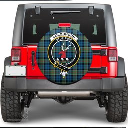 Scottish Colquhoun Ancient Clan Tartan Crest Spare Tire Cover - Show Your Clan Pride