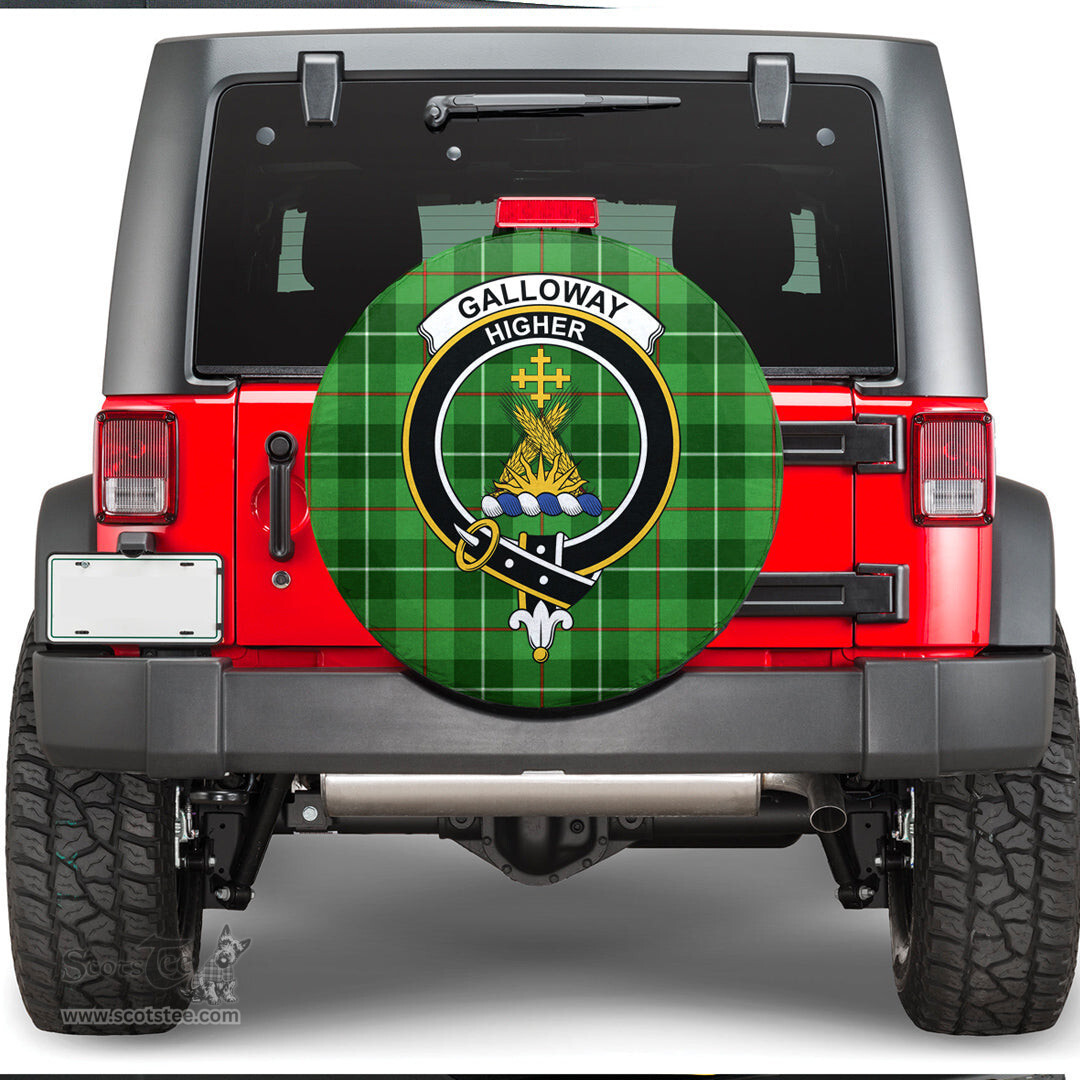 Scottish Galloway District Clan Tartan Crest Spare Tire Cover - Show Your Clan Pride